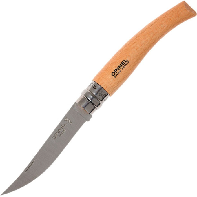 Нож филейный OPINEL №8, нержавеющая сталь, рукоять из дерева бука 001144 000516